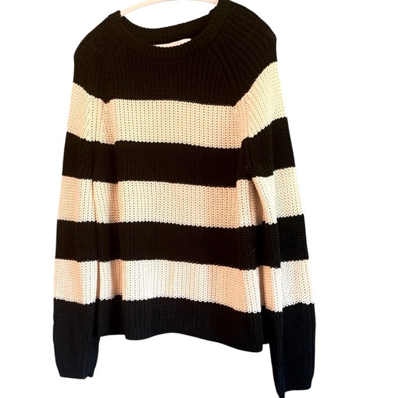 VELVET BY GRAHAM & SPENCER CIARA BLACK & IVORY SWEATER XL - Picture 7 of 7